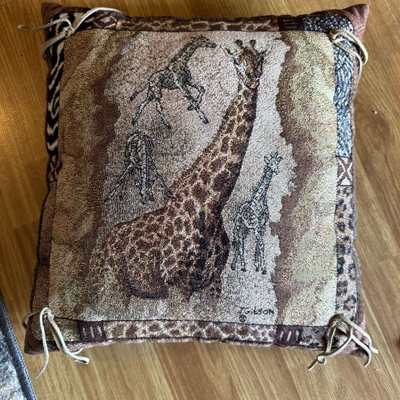 Brown Snakeskin Accent Pillows with Textural Design - Picture 1 of 3